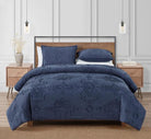 Rock Point Comforter Set - Cotton w/ Polyester fill - Navy Blue - Comforter w/ shams - Your Western Decor