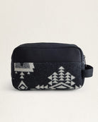 Rock Point Toiletry Bag - Black & White Pattern - Nylon & Wool - Pendleton Woolen Mills - 2 Zipper closures - Your Western Decor