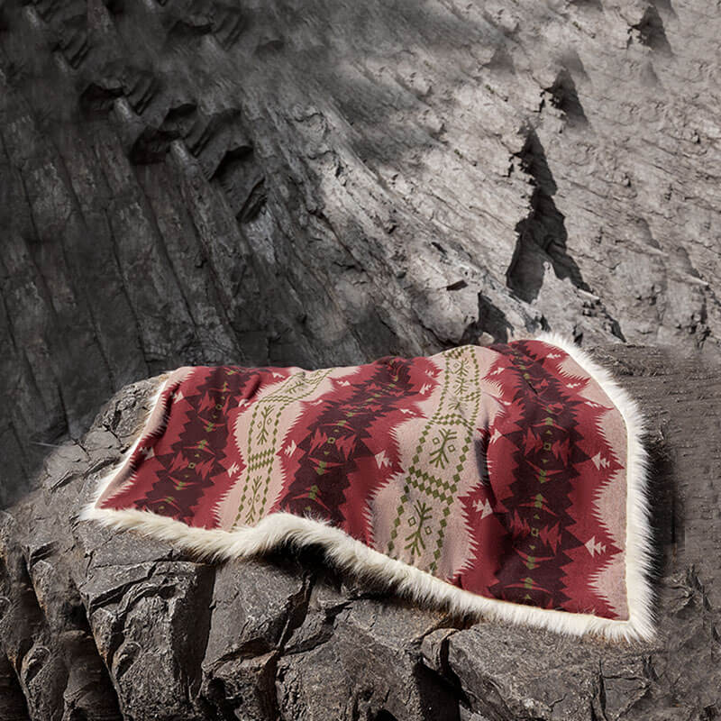 Ruby Red Faux Fur Blanket - Your Western Decor