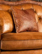 American Made Saddle Leather Tufted Conversational Sofa 3-pc sectional - Your Wester Decor