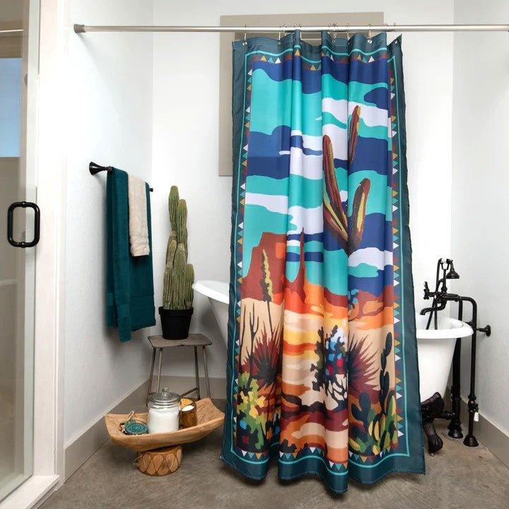 Saguaro Desert Shower Curtain made in the USA - Your Western Decor