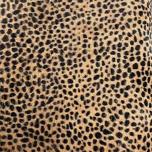 Baby Cheetah on Dark Beige Stenciled Cowhide • Your Western Decorating