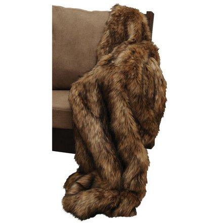 Faux Coyote Pelt Throw Blanket made in the USA - Your Western Decor