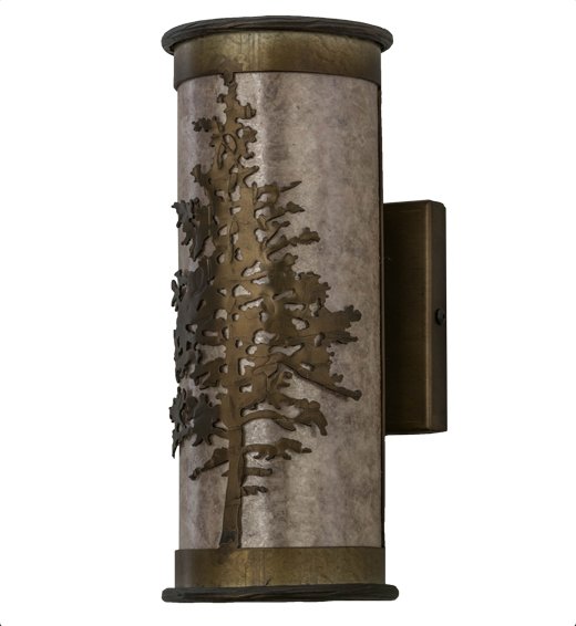 American Made Silver Mica Tamarack Wall Sconce Light Off - Your Western Decor