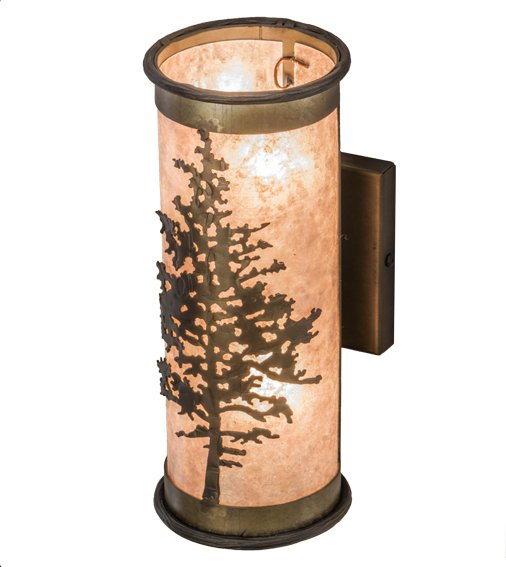 USA Made Silver Mica Tamarack Wall Sconce - Your Western Decor