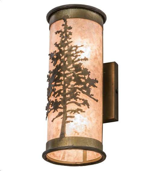 American Made Silver Mica Tamarack Wall Sconce - Your Western Decor