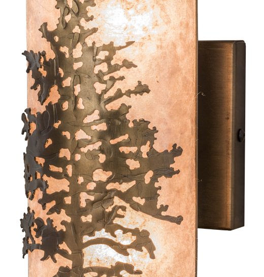 American Made Silver Mica Tamarack Wall Sconce Detail - Your Western Decor