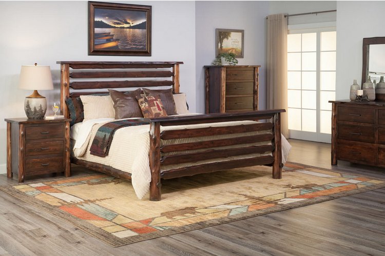 North Woods Cedar Log Bedroom Furniture - American made bedroom furniture set - Your Western Decor