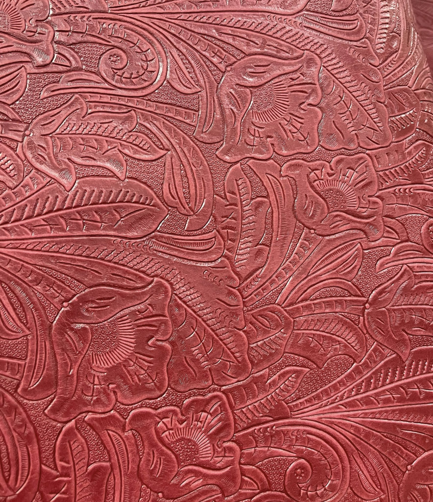 Denver Red Embossed Leather | Your Western Decor