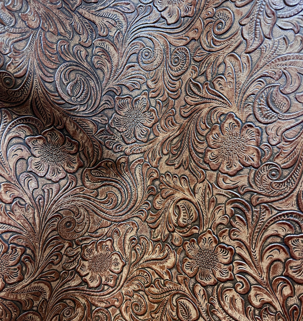 Wildflower Brown Embossed Leather | Your Western Decor