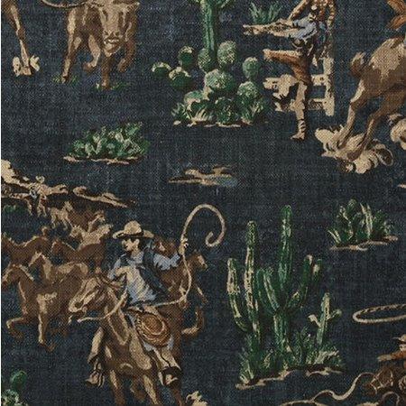 Round up western fabric denim - Your Western Decor