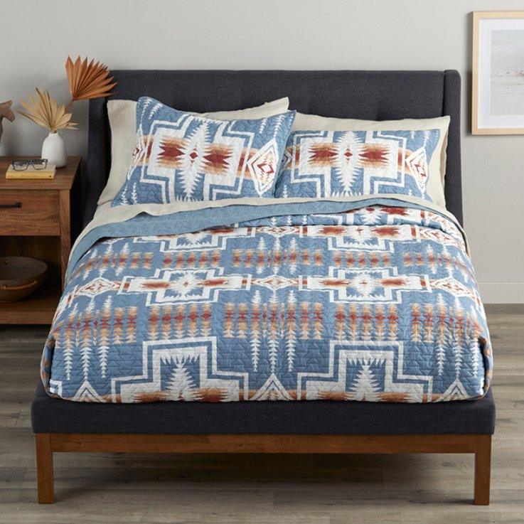 Harding Denim Quilt Set by Pendleton - Your Western Decor