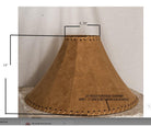 Faux leather lamp shade details made in the USA - Your Western Decor