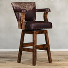 American made Autumn Western Leather Swivel Bar Stool - Your Western Decor