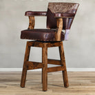 American made Autumn Western Leather Swivel Bar Stool - Your Western Decor