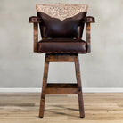 American made Chisum Western Leather Bar Chair - Your Western Decor