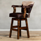 American made Chisum Western Leather Bar Chair - Your Western Decor