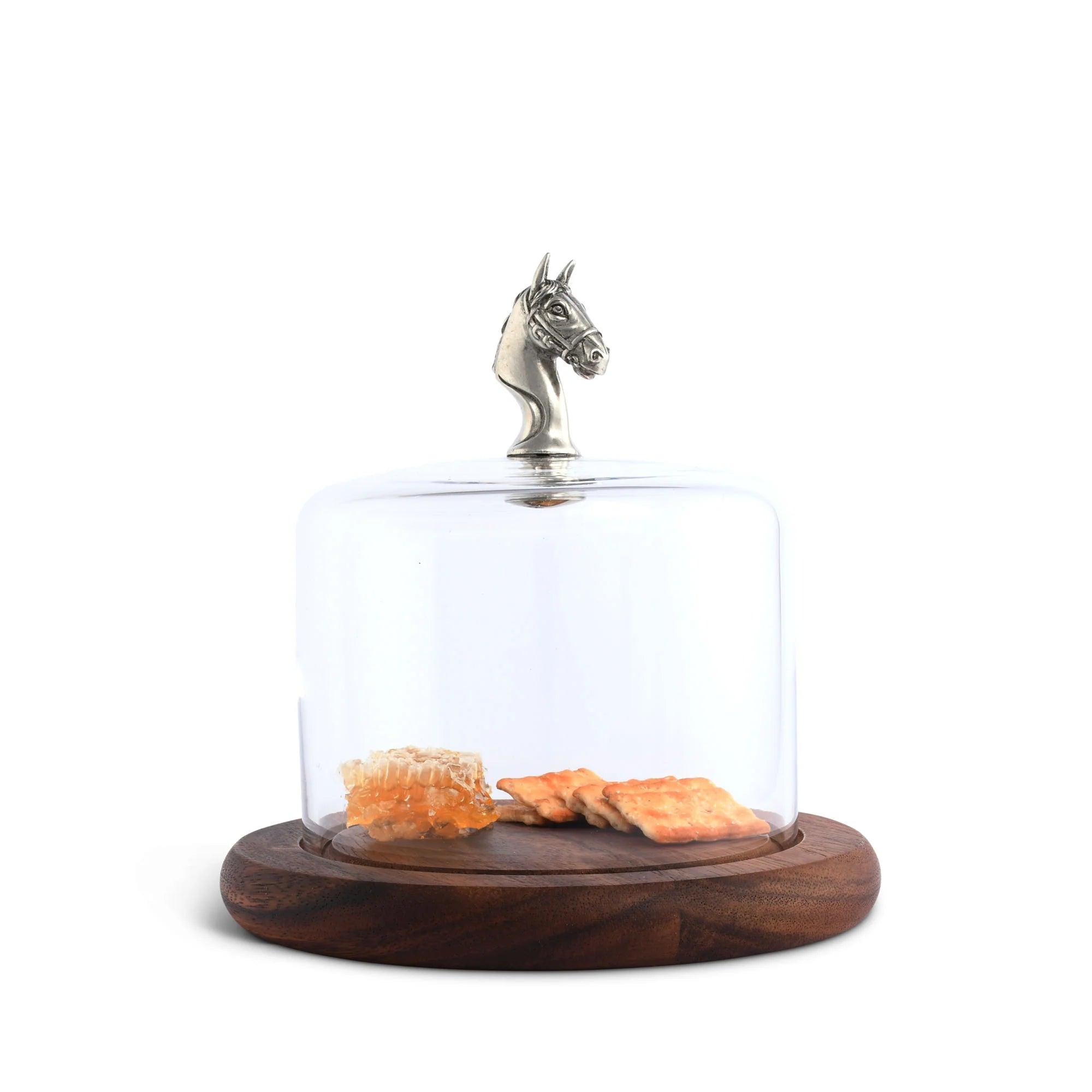 Horse Glass Covered Cheese Wood Board - Small Size - Your Western Decor