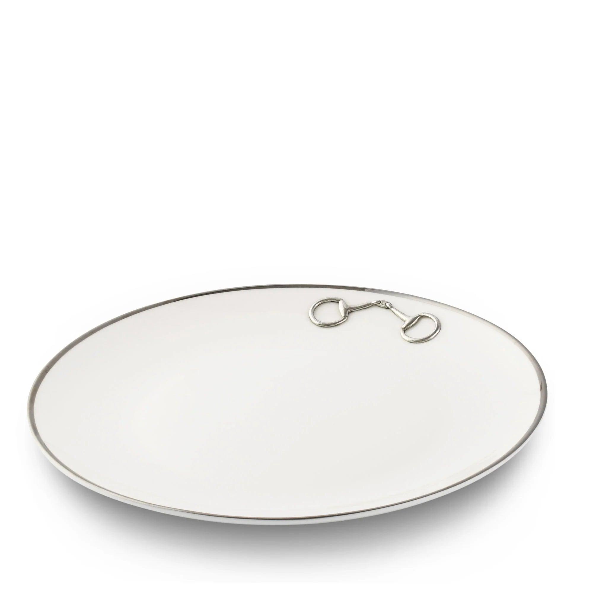 Snaffle Bit Platinum Dinner Plate - Your Western Decor