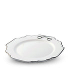 Snaffle Bit Platinum Scallop Dinner Plate - Your Western Decor