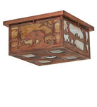 Wildlife Square Flushmount | Your Western Decor