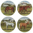 Stables Dinner Plates - 4 Horse Designs on each plate - Stables background - Your Western Decor