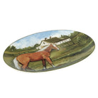 Stables Oval Platter - Horse Design with Stable in pasture background - Your Western Decor