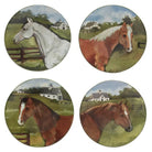 Stables Salad Plates - Round Plates - 4 horse designs - Your Western Decor