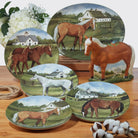 Stables Platter & Plates - Horse Designs with stable background - Your Western Decor