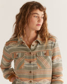 Summerland Coastline Button-Up Sage - Your Western Decor