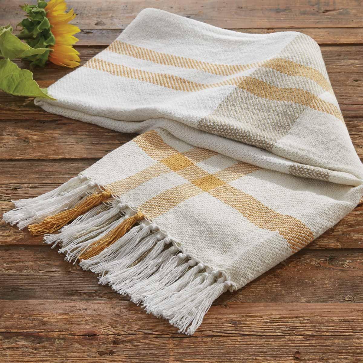 Sunflower Plaid Throw Blanket - Your Western Decor