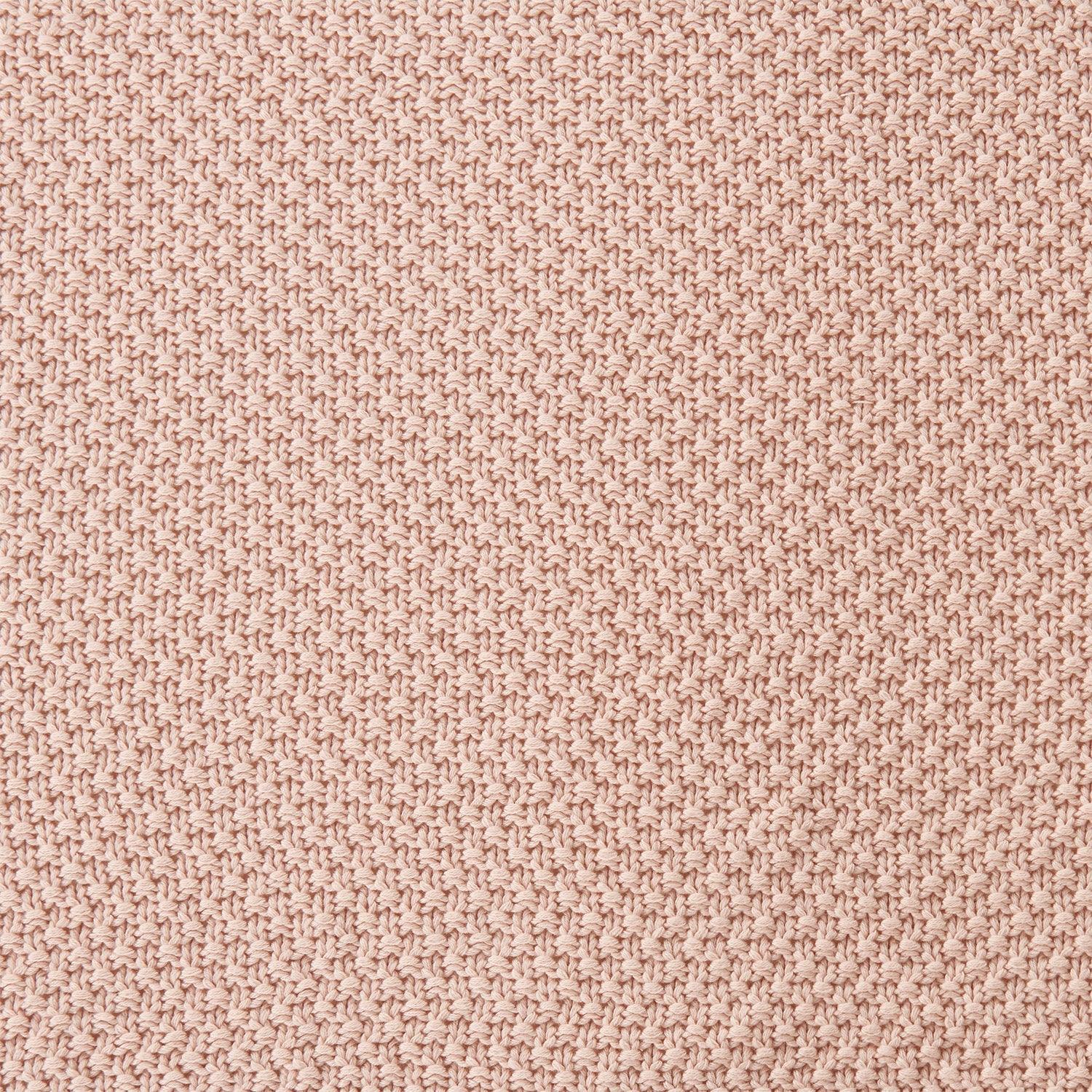 Cotton knit blanket light pink in 4 sizes - Your Western Decor