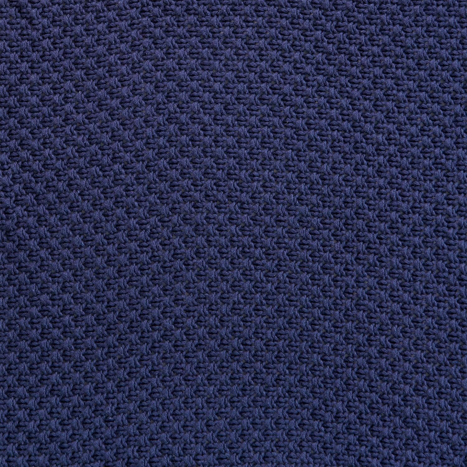 Cotton knit blanket navy blue in 4 sizes - Your Western Decor