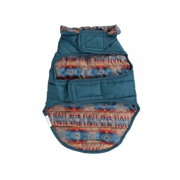 Pilot Rock Puffer Dog Coat by Pendleton Teal - Your Western Decor