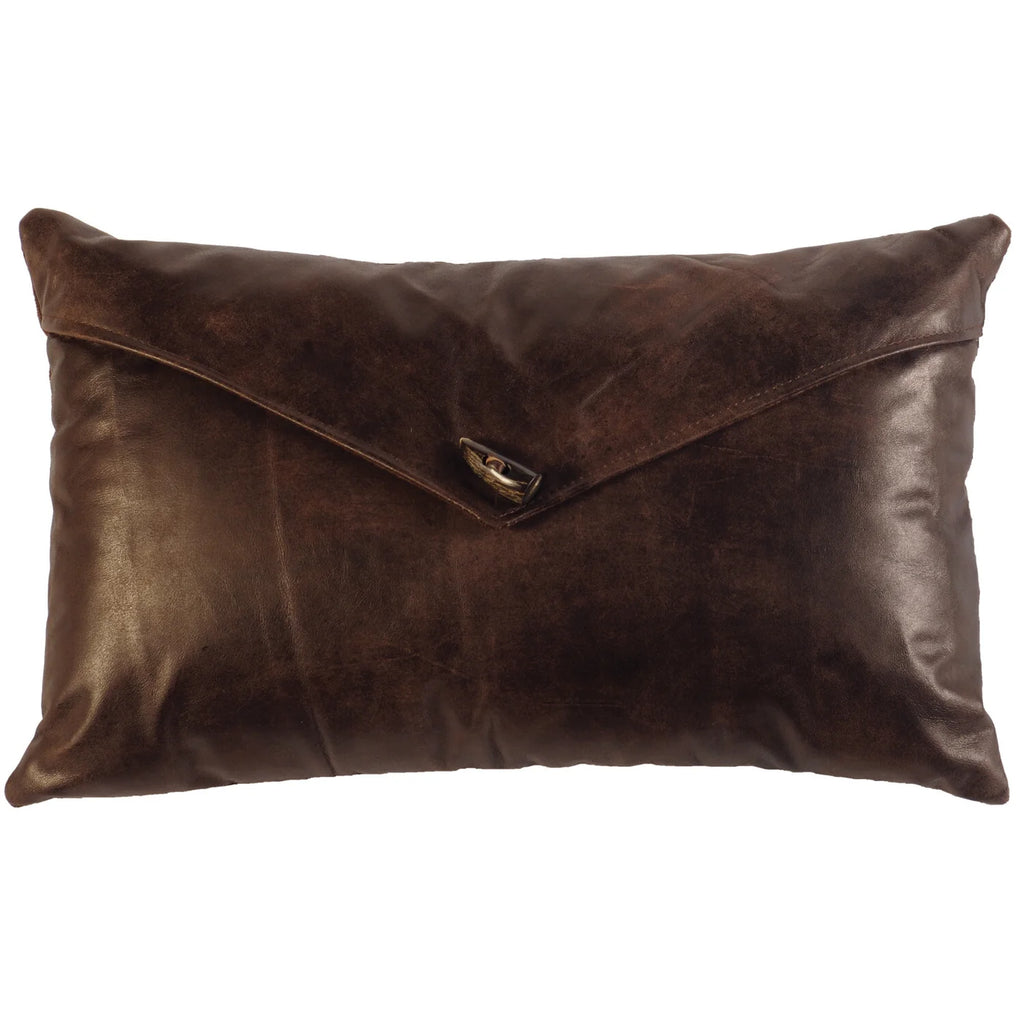 American Made Timber Leather Accent Pillow - Your Western Decor