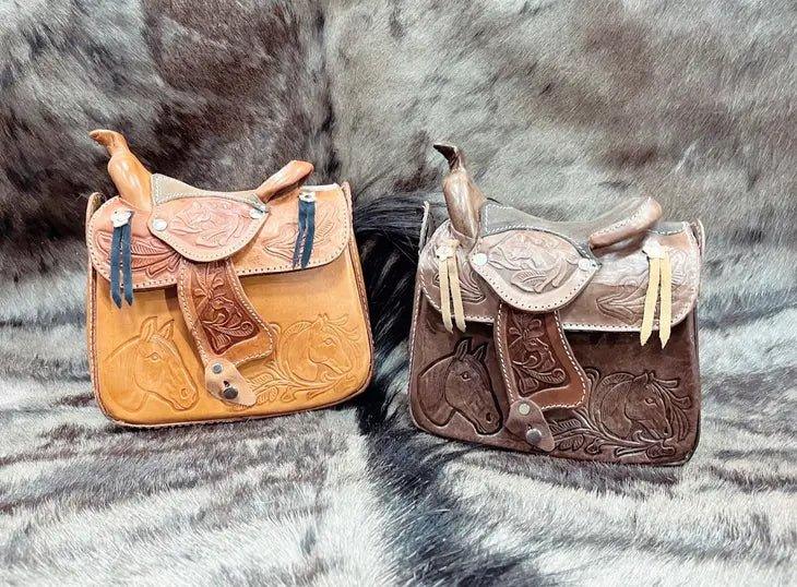 Tooled Leather Saddle Purses - Your Western Decor