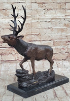 Bronze bull elk sculpture - Your Western Decor
