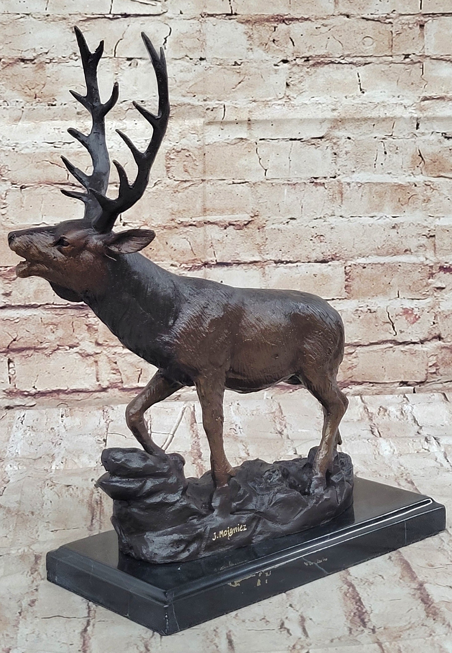 Bronze bull elk sculpture - Your Western Decor