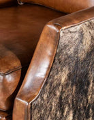 Western Cowhide & Leather Swivel Chair - Your Western Decor