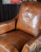 Western Cowhide & Leather Swivel Chair - Your Western Decor