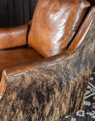 Western Cowhide & Leather Swivel Chair - Your Western Decor