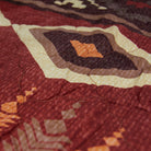 Western Tapestry Quilt Set - 3 Piece set - Geometric design - Burgundy red, tan, browns & orange - Your Western Decor