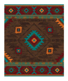 Aztec Whiskey River Rug in Turquoise XL 11x13 - Made in the USA - Your Western Decor