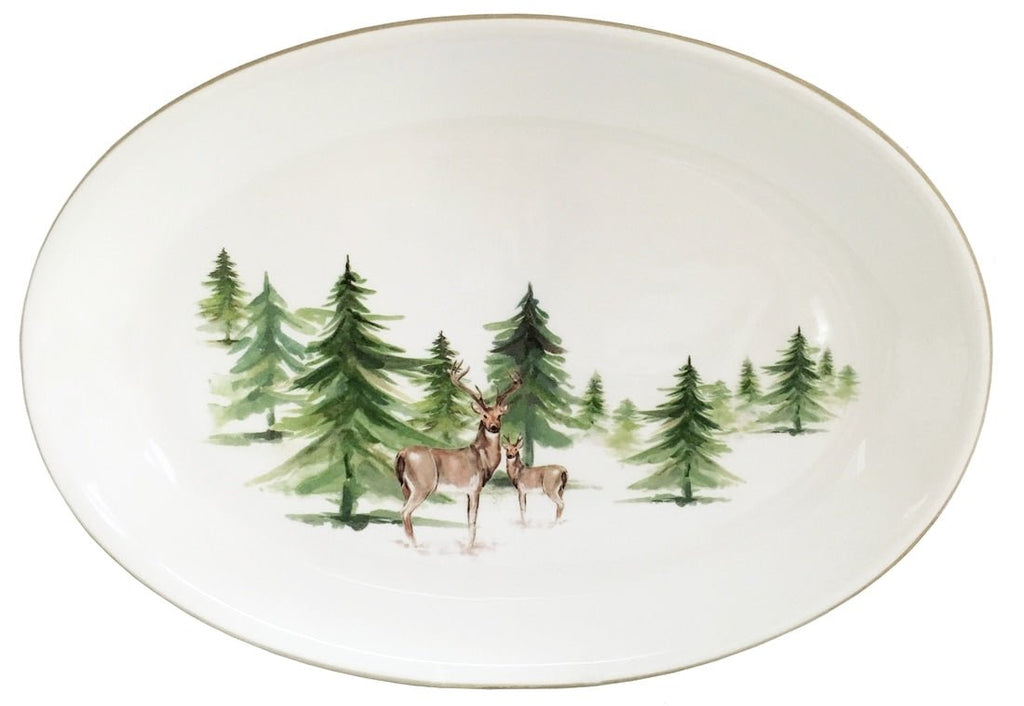 Wild Evergreen Oval Platter | Your Western Decor