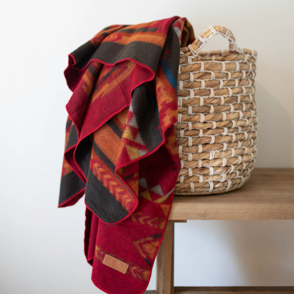 Wildfire Red Handwoven Blanket - Your Western Decor