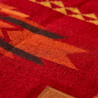 Wildfire Red Handwoven Blanket Detail - Your Western Decor