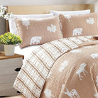 Wildlife Lodge Quilt Set Taupe - Your Western Decor