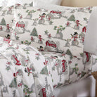 Cotton flannel winter sheets with snow scene - Your Western Decor