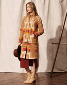 Womens harding tan blanket coat made in the USA - Your Western Decor