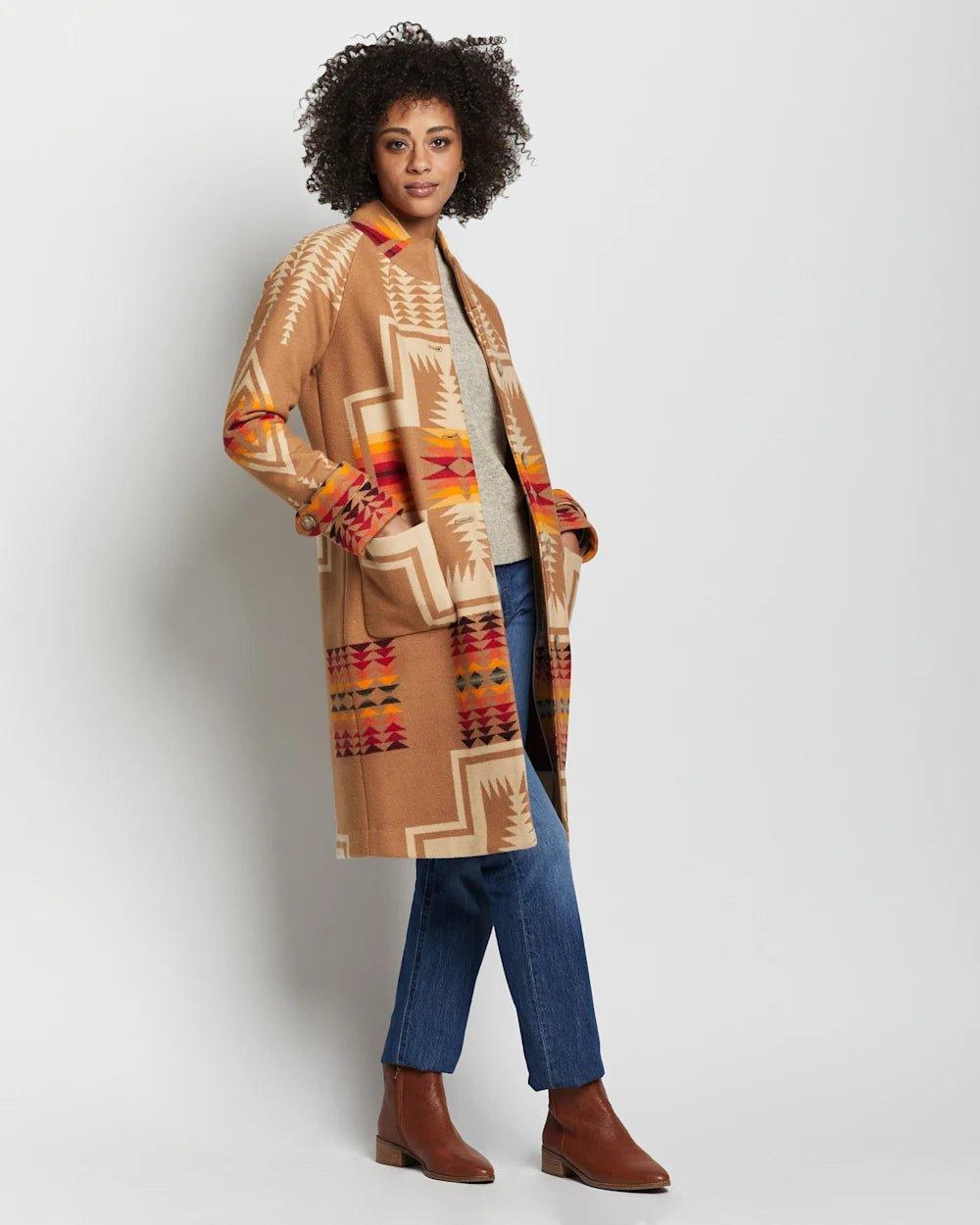 Ladies Pendleton tan Harding Coat made in the USA - Your Western Decor